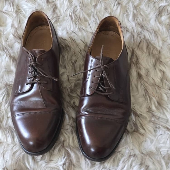 Stafford Executive Men's Brown Leather Oxford Shoes Size 9 🌴 - Picture 1 of 9